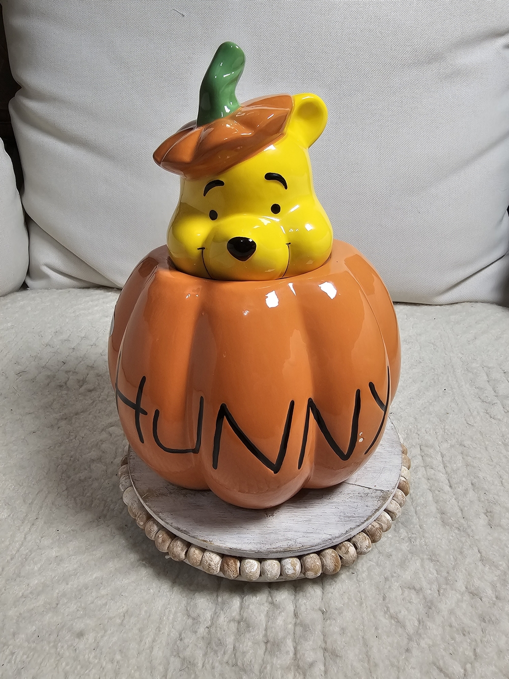 Winnie the Pooh Pumpkin 'Hunny' Ceramic Treat Jar Halloween Fall Viral Firm Pric